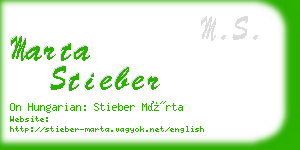 marta stieber business card